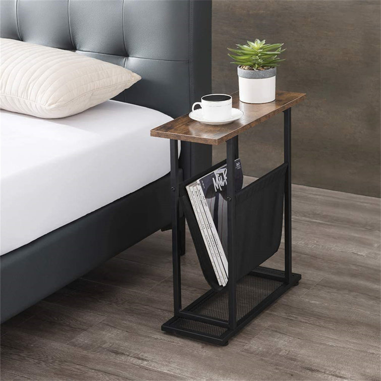 Side table with book storage deals